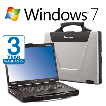 Panasonic Toughbook CF-52, 3 Year Warranty , 8GB RAM, 240GB SSD HardDrive, Intel i5, Serial, Wireless Laptop